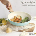 CAROTE 21-Piece Ceramic Pots and Pans Cookware Set, Non Stick Induction Cook Ware Kitchen Cooking Set Non-Toxic Health, PFAS Free