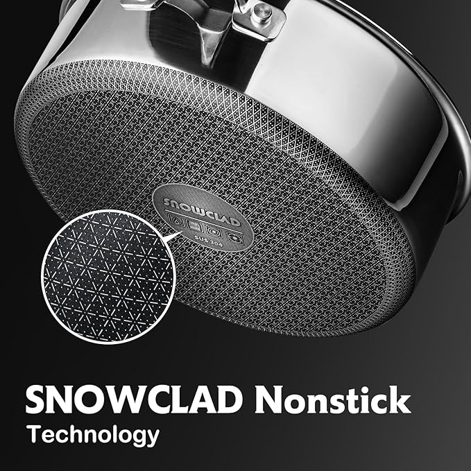 Saute Pan Set,Hybrid Non Stick 5 Quart Everyday Braiser pan,10 inch skillet,8 inch skillet,Chicken Fryer, PFOA Free Cookware,Deep Frying Pans with Lid,Dishwasher and Oven Safe,Works on All Cooktops
