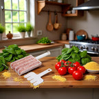 White Creative Kitchen Triple Meatball Maker, Meat Ball Scoop with Cutting Spade Ball Maker, None-Stick Meatball Maker Melon Ballers Fruit and Vegetable Tools Kitchen Utensils and Gadgets