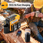 Taingwei Cordless Coffee Maker for Dewalt 20V Battery, Portable Drip Coffee Maker with Electric Coffee Grinder for RV, Camping, Travel, Car, Hiking (Battery Not Included)