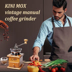 Manual Coffee Grinder Mini Vintage Wooden Coffee Bean Grinder for Decoration Display Antique Coffee Mill for Making Mesh Coffee Classic French Press for Decoration