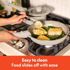 bella 8 Piece Cookware Set, Fits-anywhere™ Kitchenware w EverGood™ Ceramic Nonstick Coating, Removable Handles, Dishwasher & Oven Safe, All Stovetops Compatible, Glass Lids w Silicone Rims, Oatmilk