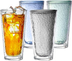KLIFA- NICE- 20 oz, Set of 4, Acrylic Insulated Tumbler Set, Double-wall Drinking Glasses, BPA-Free, Shatter-Proof Plastic Drinkware, Dishwasher Safe Cups, Assorted