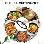Ydeapi Universal Lid for Pots, Pans and Skillets, Pot Lid With Heat Resistant Silicone Rim and Tempered Glass, Fits 8", 8.5", 9.5" Diameter Pots and Pans