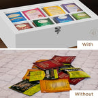 Tea Bag Organizer - White Bamboo Tea Box Organizer Storage Box, Tea Bag Holder with Acrylic Window, Magnetic Lid Keeps Tea Bags Fresh - Tea Organizer Caddy (Tea Not Included) Christmas Gift