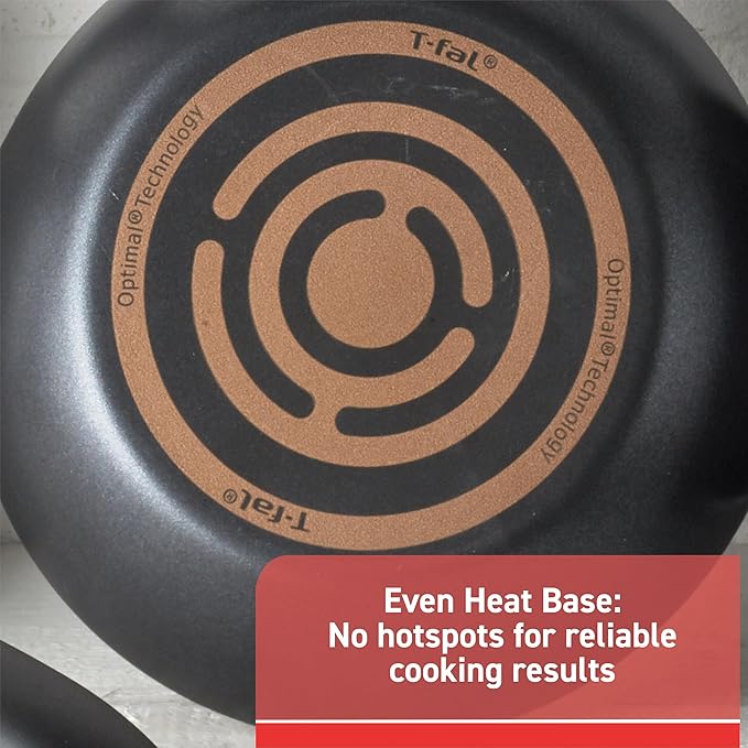 T-Fal Signature Nonstick Pots and Pans Set 12 Piece, Oven Broiler Safe 350F, Kitchen Cookware Set w/Fry Pans, Saucepans, Saute Pan, Dutch Oven, Griddle, Kitchen, Home, Dishwasher Safe, Black