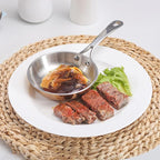 Mini Sauce Pan, Tri-Ply Stainless Steel Pot with Stay-Cool Handle Heating Sauce Gravy & Oil (4 Inch/0.12Quart) - Copper