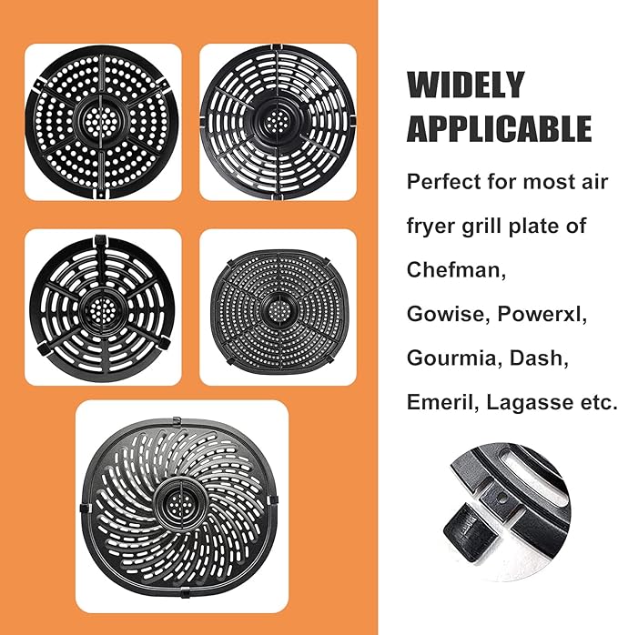 Air Fryer Replacement Parts, 4 Packs Air Fryer Rubber Bumpers Feet Parts Accessories Rubber Tips Rubber Tabs, Silicone Pieces for Chefman Gowise Powel XL and more Air Fryer Trays, Scratch-resistant