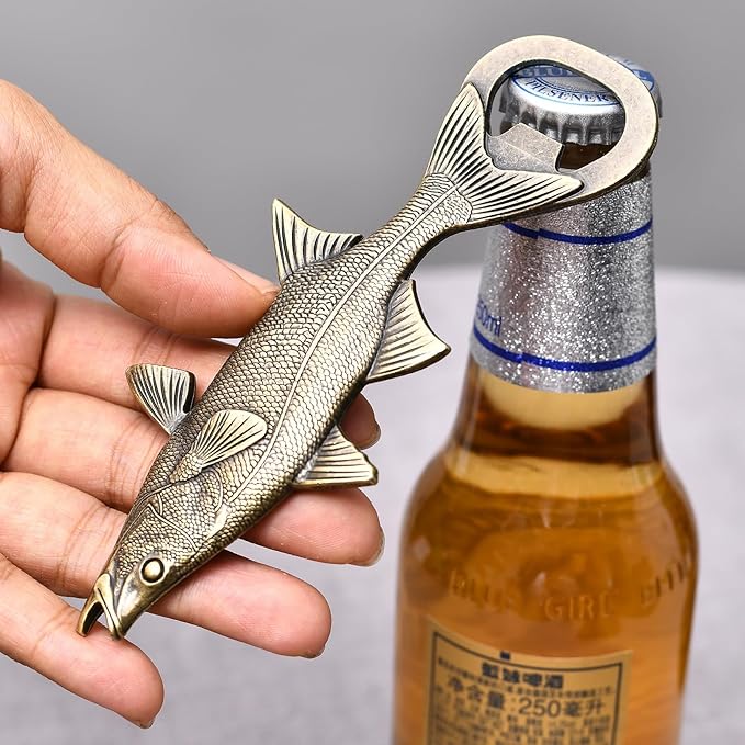 Beer Bottle Opener Fish，Cool Bottle Opener for Bar Tool, Soda and Beer Cap Remover, Cool & Fun Gadget