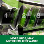 Omega Cold Press Juicer Machine, All-in-One Nutrition System for Vegetable and Fruit Juice, Nut Butter, Baby Food, Pasta and Sorbets, Triple-Stage 80-RPM Slow Masticating Juicer, 200-Watts, Black