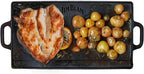 Jim Beam Pre Seasoned Heavy Duty Construction Double Sided Cast Iron Griddle Pan with Superior Heat Retention, 20"x1"x9", Black (JB0168)