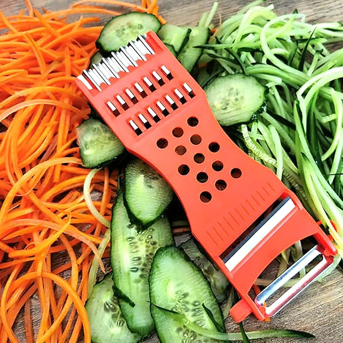 2Pcs handheld Plastic Multifunction Kitchen Peeler Grater Slicer Tool,for Vegetable,Fruit,Cucumber,Potato,Carrots,Cheese,Chef Gadgets Tools