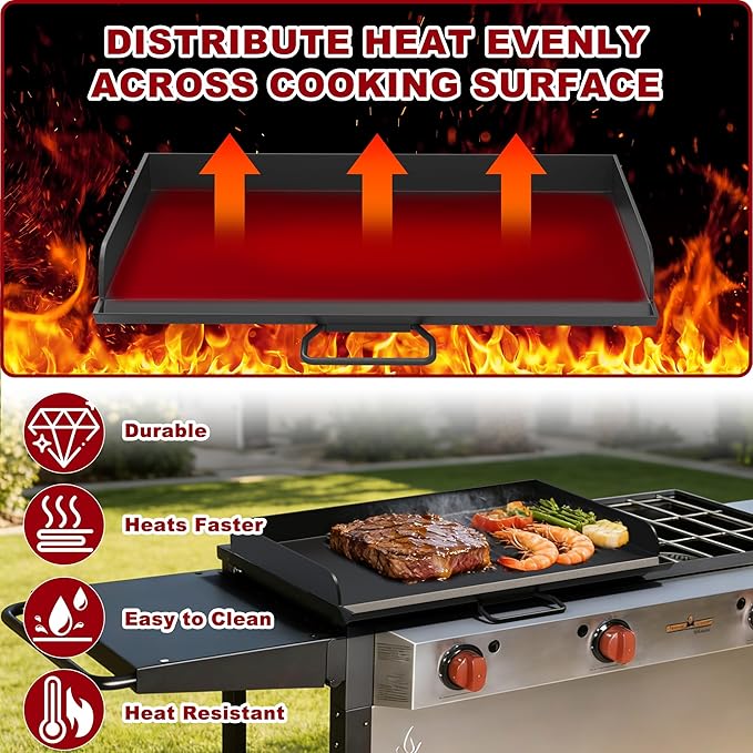 Flat Top Griddle for Camp Chef 2 Burner Griddle, 16" x 24" Fry Griddle Replacement Part for Camp Chef Tundra, Expedition 3X, Big Gas Grill 16, Outdoor BBQ Camping Grills Accessories