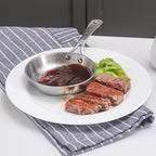 Mini Sauce Pan, Tri-Ply Stainless Steel Pot with Stay-Cool Handle Heating Sauce Gravy & Oil (4 Inch/0.12Quart) -Silver
