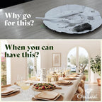 Chic Leaf Compostable Palm Leaf Plates & Cups Set - 10 In & 7 In Pack of 45, Natural - Biodegradable Tableware & Disposable Plates & Cups - Durable Bamboo Utensils, Thanksgiving Dinner