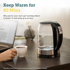 COSORI Electric Kettle Temperature Control with 6 Presets, 60min Keep Warm 1.7L Electric Tea Kettle & Hot Water Boiler, 304 Stainless Steel Filter, Auto-Off & Boil-Dry Protection, BPA Free, Black