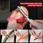 MAD SHARK Vegetable Peeler, Potato Peelers, I-Shaped Ultra Sharp Stainless Steel Blades Peelers, Orange Peeler for Kitchen, Veggie, Fruit, Garlic, Carrot, Apple Peeling