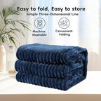 Electric Heated Blanket Queen Size - 84"x90", Soft Flannel Heating Blanket, 10 Heating Levels, 1-12 H Auto Shut Off, Dual Controllers, Breathable Warm and Washable for Bed, Navy Blue