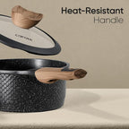 CAROTE 26PCS Pots and Pans Set Non Stick, Cookware Set Pots and Pans Induction Cook Ware, Nonstick Kitchen Cooking, PFOA Free, Black