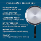 Farberware Classic Stainless Steel Frying Pan Set / Fry Pan Set / Stainless Steel Skillet Set - 8.25 Inch and 10 Inch, Silver