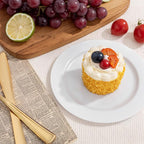 bUCLA 200PCS White Plastic Plates - 6.25inch Disposable Salad/Dessert/Appetizer/Small Cake Plates for Wedding & Party