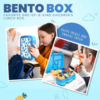 YOLAY Bento Box for Kids Lunch Box Leak-Proof, 5-Compartment Lunch Box Kids for Ages 3-10, Durable with Anti-Slip Base, Suitable for Schools, Outdoor and Travel (Mermaid) (Dino)