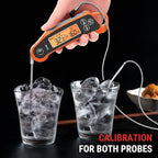 TempPro TP710 Instant Read Thermometer for Cooking, 2-in-1 Meat Thermometer Digital with 2 Probes & 2 Temperature Display, Kitchen Thermometer for Oven, Grilling, Smoker, BBQ (Previously ThermoPro)