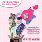 Ultimate Easy Baking Oven Bundle For Kids With 20 Items - Oven, 2 Refill Mixes, Apron, Hat, 2 Bowls, Spatula, Whisk, 9 Stickers, Baking Pan & Tool (Happy Hot Pink Baker Bundle)
