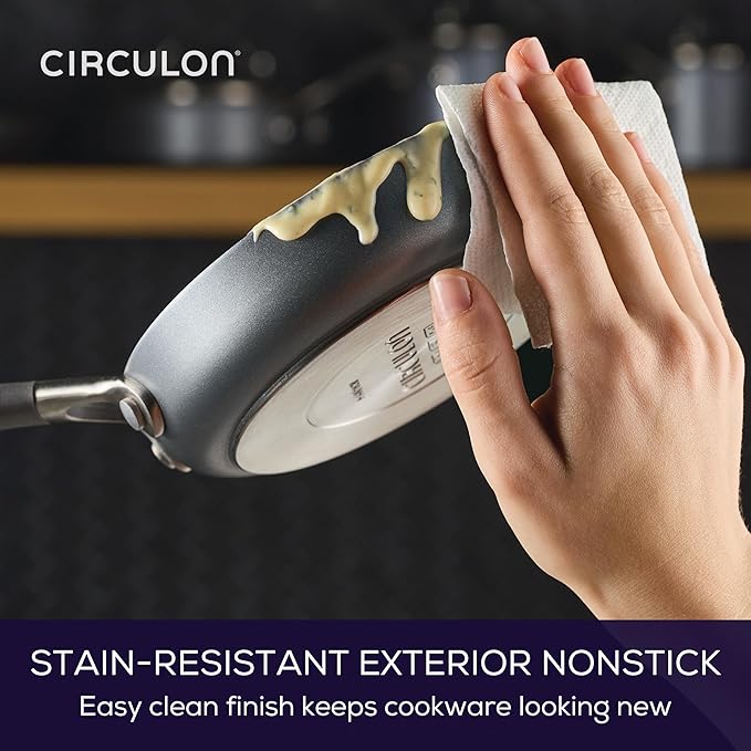 Circulon A1 Series with ScratchDefense Nonstick Induction Small Frying Pan for Eggs, Induction Cookware, Egg Pan, 6.25-Inch, Graphite