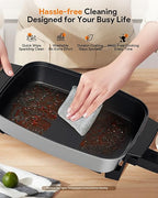 Nuwave Medley XL Digital Electric Skillet, Family Size Griddle w/Glass Lid, 2025 New & Improved Precision Heating, 100°-425°F, PFAS Free G11 Nonstick Ceramic Coating, Portable Hot Plate, 7qt Capacity