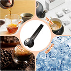 Tea Bag Squeezer Tongs, Stainless Steel Tea Bag Squeezer Tongs, Teabag Filter, Dispenser Accessories for Teas Drinkers, Durable Round Strainer Gripper Picker (Black)