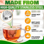 10 Pcs Heart Tea Infuser for Loose Leaf Tea Steeper – Rust-Resistant Stainless Steel Strainers with Secure Clasp, Easy Brewing Design, Keeps Loose Leaves Contained | Suitable for Parties & Gifting