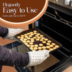 Nonstick Bakeware Set 8 Piece - Stackable Baking Pan Set, Oven safe 450°F, Carbon Steel Baking Set with Muffin, Loaf, Cookie Sheets & Roaster, Easy Storage, BPA-Free (Dark Brown)