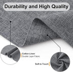 Homaxy Cloths Placemats for Dining Table Set of 6, Heat Resistant Washable Cotton Linen Blend Table Mats, Easy to Clean Place Mats for Indoor Outdoor Party Kitchen Decoration, 13" x 19", Dark Grey