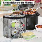 Wood Electric Pressure Cooker Daisy Storage Bag Kitchen Appliance Protective Pressure Cooker Insulation Bag for Women