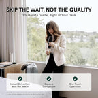 OutIn Nano Portable Electric Espresso Machine, Travel Coffee Maker for Camping, Car Coffee Maker Self-Heating with USB-C, With Ground Coffee & NS Capsule for RV, Hiking, Office