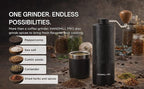 Manual Coffee Grinder - Adjustable Setting for French Press/Espresso Adjustable Setting for French Press/Espresso - (Storing tin + cleaning brush + measuring scoop)