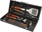 Cuisinart 10-Piece Premium Grilling Set, Grill Accessories Stainless Steel BBQ Tools, Storage Tote for Spatula, Tongs, Grill Brush, and More, Perfect for BBQ, Cookouts, Camping, Tailgates