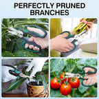 Pruning Shears - Cuts 5X Easier, Premium Garden Shear with Sharp Stainless Steel Blades, Ergonomic Handle, Ideal Garden Clipper for Plants Care & Fruit Picking, Versatile Gardening Scissor for Gifts