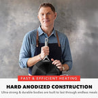 GreenPan x Bobby Flay Hard Anodized Nonstick 10 Piece Cookware Set, PFAS-Free Ceramic Pots & Pans, Induction Suitable, Frypans, Saucepans Saute, Stockpot, Glass Lids, Dishwasher & Oven Safe, Black