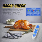 Instant Read Thermometer Waterproof Digital Meat Thermometer for Food with Bright LCD Screen 2 in 1 Infrared Thermograph with Meat Probe for BBQ Grilling Cooking Baking Kitchen (Model AMT206)