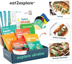 eat2explore Cooking Kits for Kids 15 Pcs – Interactive & Educational Kids Cooking Sets Real for Ages 5 and Up,3 Recipe Cards & Global Ingredients – Fun for Young Chefs (Ukraine Edition)