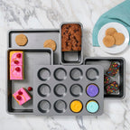 Wilton Silver Non Stick 12 Cup Muffin Pan, Cupcake and Muffin Tin for Baking and Brunch, Made without PFAS, Durable Steel