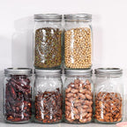 Esrentle Mason Jars 32 oz Wide Mouth - 12 Pack Quart Glass Mason Jars with Airtight Lids and Bands for Canning, Pickling, Food Storage, Fermenting, Leak Proof, Reusable