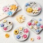 JOERSH 5PCS Silicone Flower Molds, Non-Stick Daisy Sunflower Fondant Chocolate Molds for Dessert Cake Decorating, Cupcake Topper, Cake Pop, Candy