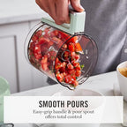 Martha Stewart 3 Cup Electric Food Chopper, Vegetable & Herb Mini Food Processor, 24oz BPA-Free Bowl, Stainless Steel Blades, Pour Spout, Dicing, Mincing, Chop & Puree, Dishwasher Safe, Honeydew