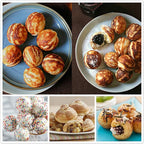 Health and Home Electric Japanese Takoyaki Octopus Pan 8- Balls,Cake Pops Maker With Nonstick Coating,dessert,Maker Danish Aebleskiver and Ebelskiver Maker