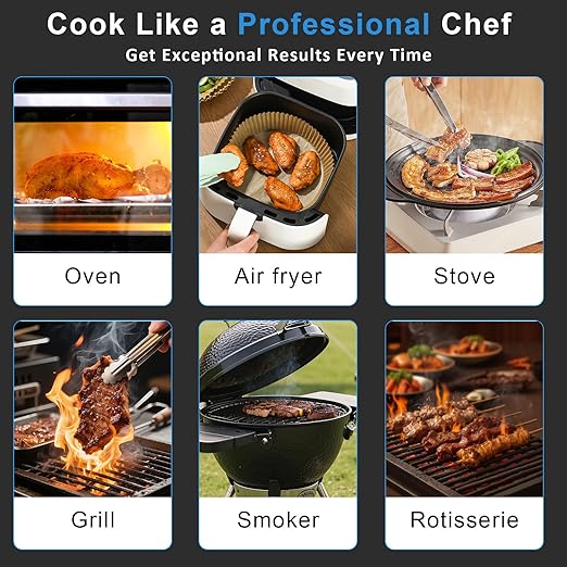 Smart Bluetooth Wireless Meat Thermometer | NIST ±0.5°F Accuracy | 10X Enhanced Sub-1G Signal & Stability | Standalone Display Base | WiFi Long-Range Thermometer for BBQ, Grill, Smoker, Oven, Kitchen