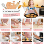 Ultimate Baking Kit for Kids - 38 Piece Kitchen Tools, Food Grade Silicone, BPA/BPS Free - Real Cooking Set for Ages 8-12 - Girls Boys Birthday Stocking Stuffer - Danish Orange