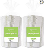 Amazon Basics Paper Plates | 8.62 Inch | Disposable | 600 Count